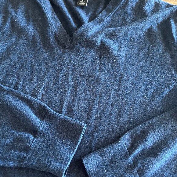Banana Republic Luxury Blend Cashmere, Silk Navy Blue Sweater Mens Sz Large LG - Picture 5 of 7